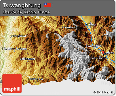 Physical 3D Map of Tsiwanghtung