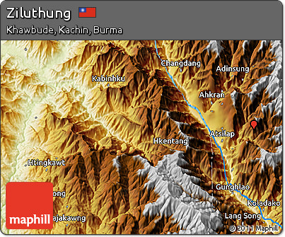 Physical 3D Map of Ziluthung