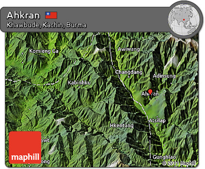 Satellite 3D Map of Ahkran