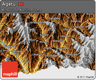 Physical 3D Map of Agetu