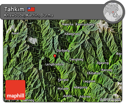 Satellite 3D Map of Tahkim