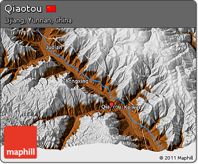 Physical 3D Map of Qiaotou