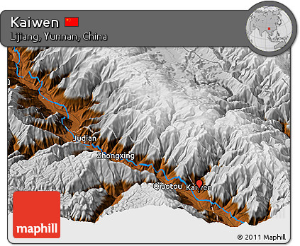 Physical Panoramic Map of Kaiwen