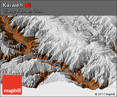 Physical Panoramic Map of Kaiwen