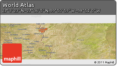 Satellite Panoramic Map of the Area around 27° 19' 44" N, 99° 22' 30" W