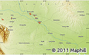 Physical Map of Minas de Barroterán