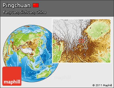 Physical Location Map of Pingchuan