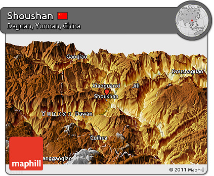 Physical Panoramic Map of Shoushan