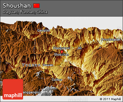 Physical Panoramic Map of Shoushan