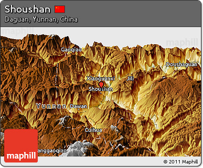 Physical Panoramic Map of Shoushan