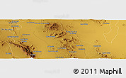 Physical Panoramic Map of the area around 27° 48' 57" N, 103° 37' 30" W