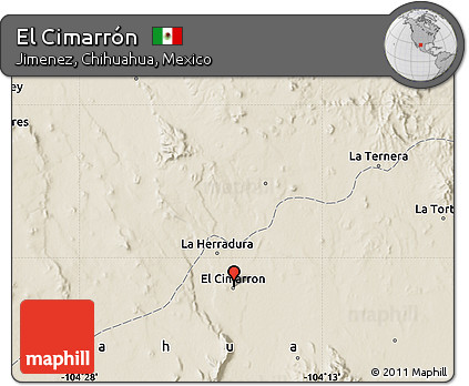 Shaded Relief Map of El Cimarrón