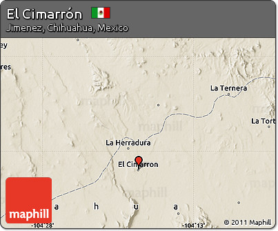 Shaded Relief Map of El Cimarrón