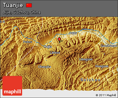 Physical 3D Map of Tuanjie