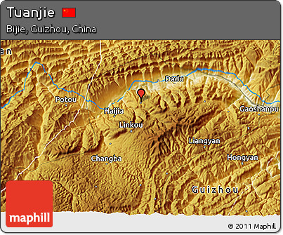 Physical 3D Map of Tuanjie