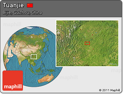 Satellite Location Map of Tuanjie