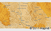 Political 3D Map of the area around 27° 48' 57" N, 107° 1' 30" W