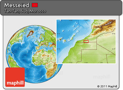 Physical Location Map of Messeïed