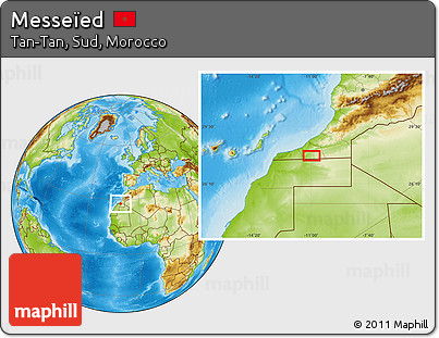 Physical Location Map of Messeïed
