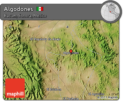 Satellite Map of Algodones