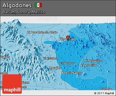 Political Panoramic Map of Algodones
