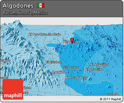Political Panoramic Map of Algodones