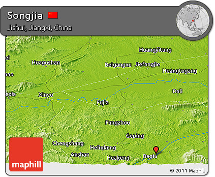 Physical Panoramic Map of Songjia