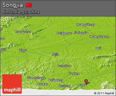 Physical Panoramic Map of Songjia