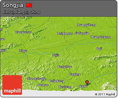 Physical Panoramic Map of Songjia