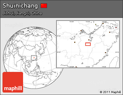 Blank Location Map of Shuinichang