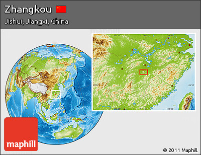 Physical Location Map of Zhangkou