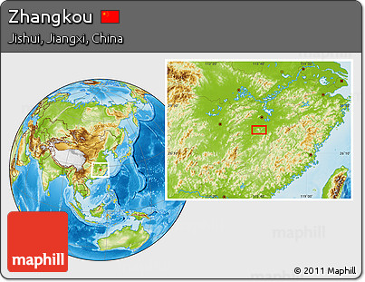 Physical Location Map of Zhangkou