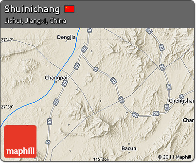 Shaded Relief Map of Shuinichang