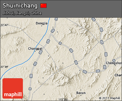 Shaded Relief Map of Shuinichang