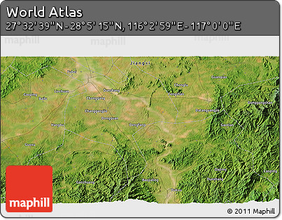 Satellite 3D Map of the Area around 27° 48' 57" N, 116° 31' 30" E