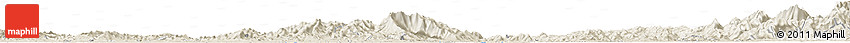 Shaded Relief Horizon Map of the Area around 27° 48' 57" N, 116° 31' 30" E