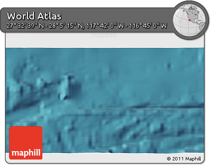 Satellite 3D Map of the Area around 27° 48' 57" N, 117° 13' 29" W