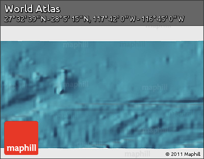 Satellite 3D Map of the Area around 27° 48' 57" N, 117° 13' 29" W