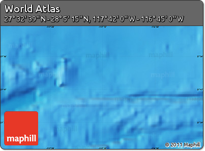 Physical Map of the Area around 27° 48' 57" N, 117° 13' 29" W