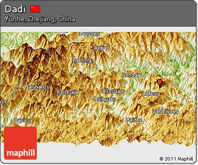 Physical Panoramic Map of Dadi