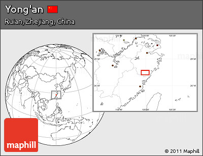 Blank Location Map of Yong'an