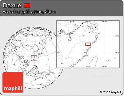 Blank Location Map of Daxue