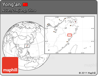 Blank Location Map of Yong'an