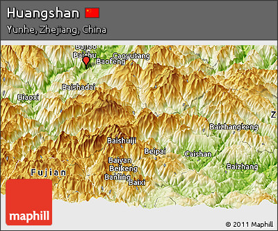 Physical Panoramic Map of Huangshan