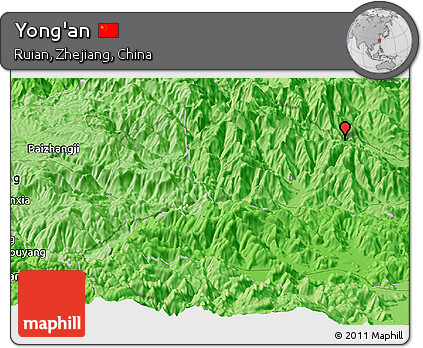 Political Panoramic Map of Yong'an