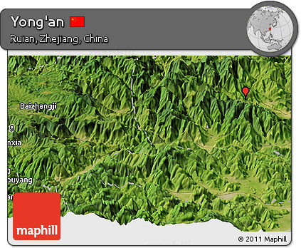 Satellite Panoramic Map of Yong'an