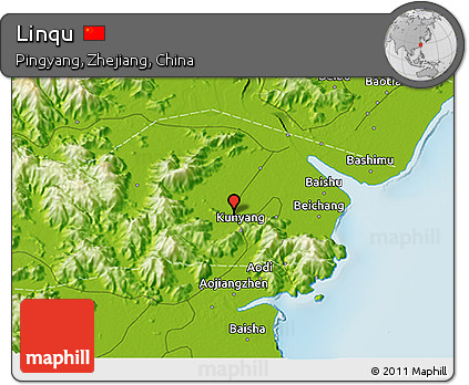 Physical 3D Map of Linqu