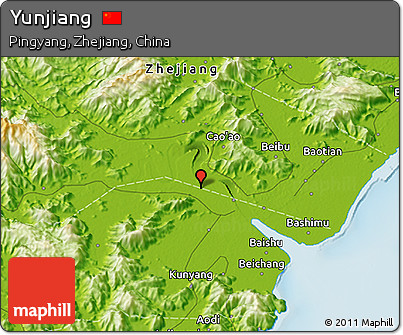 Physical 3D Map of Yunjiang