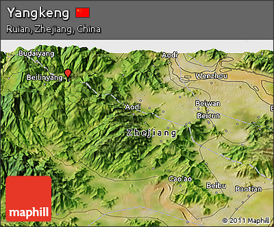 Satellite 3D Map of Yangkeng