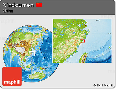 Physical Location Map of Xindoumen